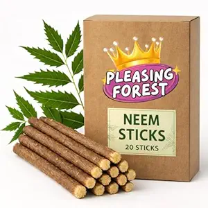 Pleasing Forest Neem Sticks for Teeth Cleaning | Natural Miswak Neem Datun | Herbal Toothbrush for Oral Care | Dental Care | Fresh Neem Chewing Sticks | Pack of 20 (30 PCS)