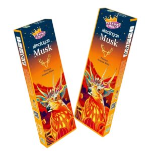 PLEASING FOREST Himalayan Musk Dhoop Sticks | Bamboo Less Premium Incense | Long Lasting Musk Fragrance Agarbatti for Pooja, Meditation & Home Fragrance | Luxury Dhoop Sticks (2 pcs)